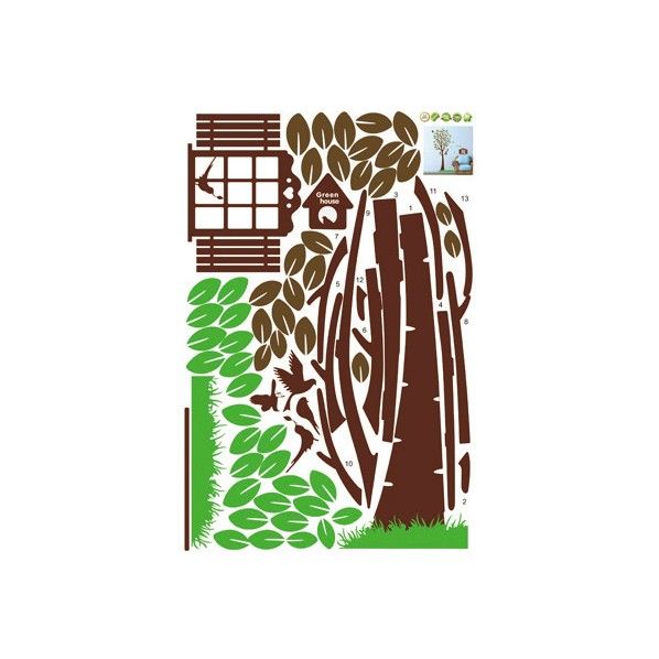 ウォールステッカー Green House AY-9034 N-8145 1個