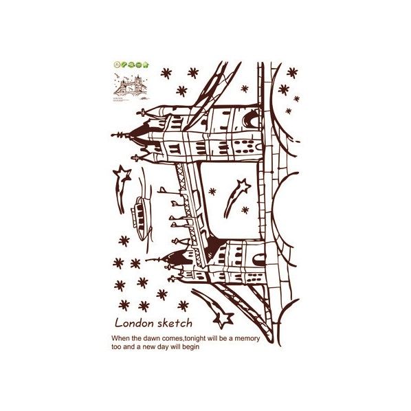 ウォールステッカー London Sketch AY-9137 N-8154 1個