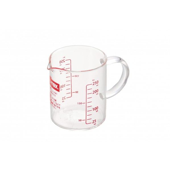 PYREX Br メジャーカップ ハンドル 付 250ml 115×75×90mm CP-8577 1個