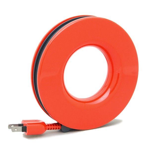 家庭用コンセントタップ PLUGO(プラゴ) レッド 縦140×横140×高さ30mm MOPL-RE 1個