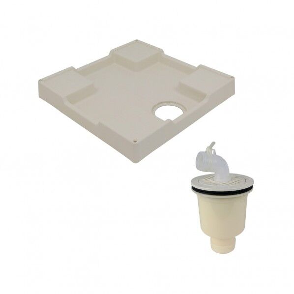 ガオナ 洗濯機パンと排水トラップセット 5320g アイボリー GA-LF016