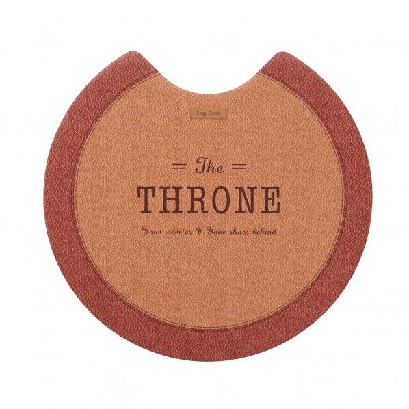 さらっと拭ける!トイレマット ラウンド レザースタイル 直径60×0.2cm ND-9833 1個