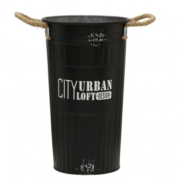 クラシック アンブレラスタンド ウェーブロープ ブラック 26×26×42cm NE-620 1個