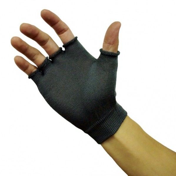 竹糸くん汗取りインナー手袋 ブラック 375469 3双