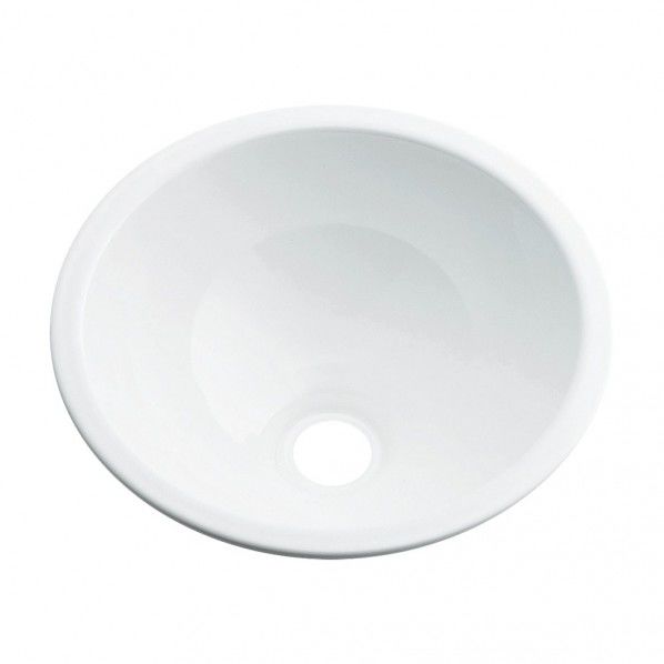 丸型手洗器 ホワイト 切込寸法φ250ミリ 493-026-W 1個