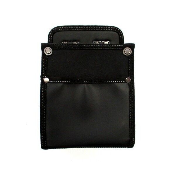 職人作 スリム腰袋 レザー撥水仕様 STC-130 ブラック 254722 1個