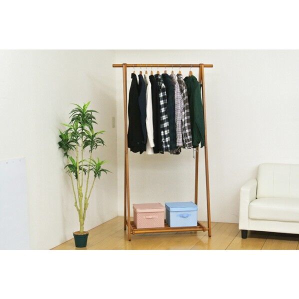 木製A型ハンガー ブラウン W1025×D540×H1730mm HM-A102 1台