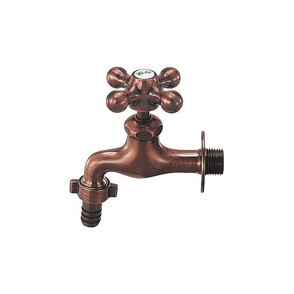 カラーカップリング付き横水栓 ブロンズ Y7030FBP-13 1個