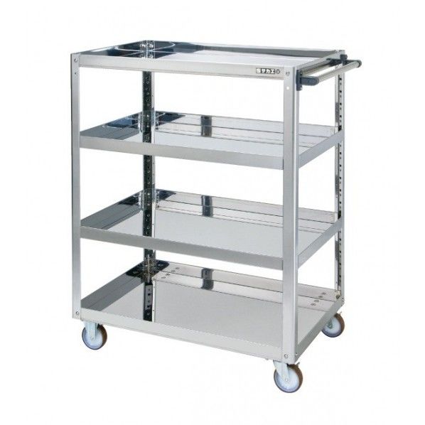 ステンレススーパーワゴン(ナイロンウレタン車・自在4) ステンレス GR200LSU4BJ 1台