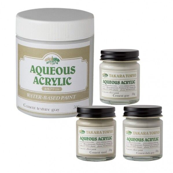 コンクリートエフェクトペイント セメント(ザラザラ)セット 500g+50g+50g+50gセット CEP_C_-_tex500g50g3 1セット