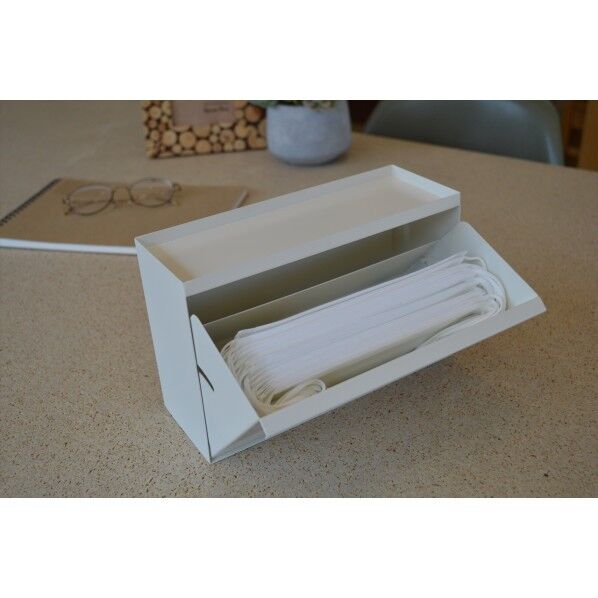 COLLEND(コレンド) マスクストッカー 幅450×奥行き297×高さ165mm ホワイト MS-WH 1個...