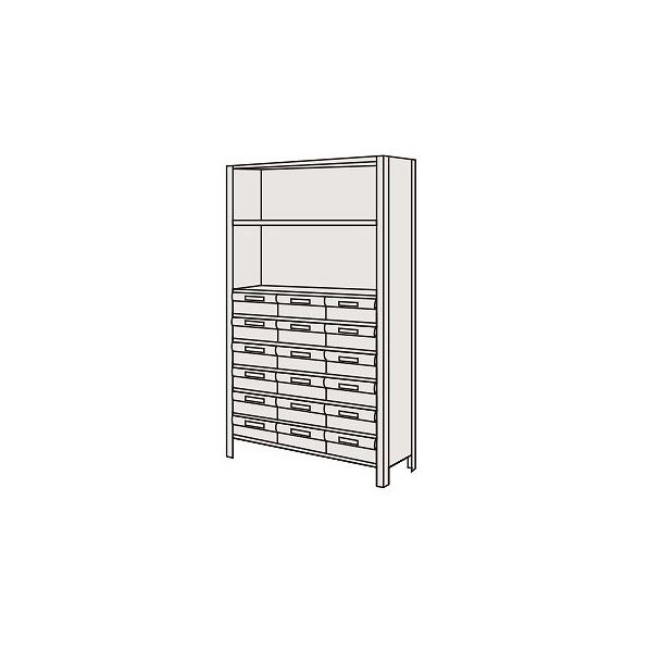 物品棚LEK型樹脂ボックス グレー W875×D450×H1800mm LEK1129-18T 1台