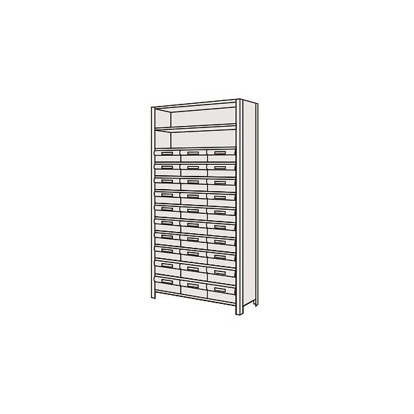 物品棚LEK型樹脂ボックス グレー W875×D450×H2100mm LEK2123-30T 1台