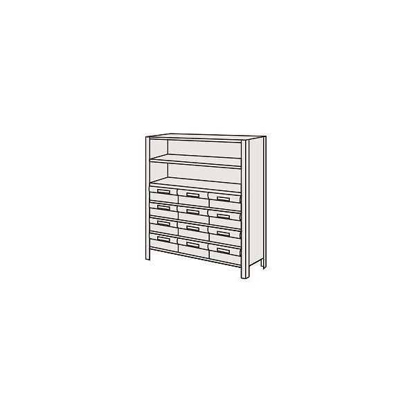 物品棚LEK型樹脂ボックス グレー W875×D450×H1200mm LEK8127-12T 1台