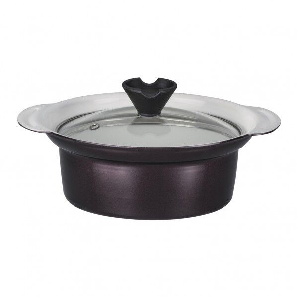 ビストロ･ニナ セラミック卓上鍋 IH パープル 23.8×20×10.7mm ND-8211 1個