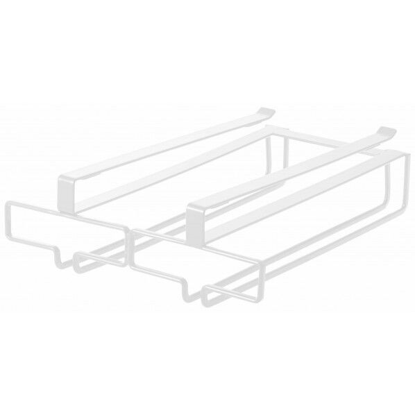 戸棚下ワイングラスハンガー タワー ダブル ホワイト 2464 1個