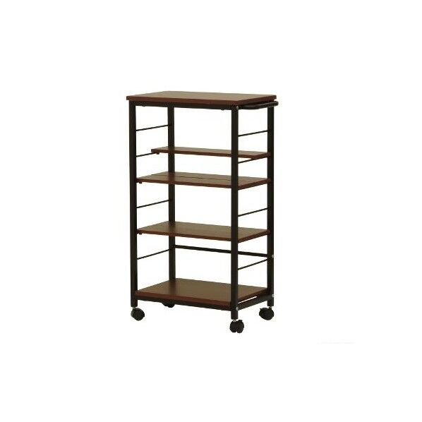 キッチンワゴン ダークブラウン W480×D300×H850mm KW-5385 DBR 1台