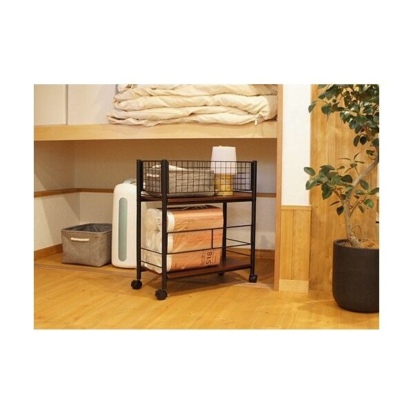 クローゼット収納ラック ブラック W285×D570×H645mm RS-26 BK 1台