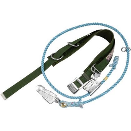 胴ベルト型安全帯Ｕ字つり・１本つり兼用緑 G 4E-GR 1