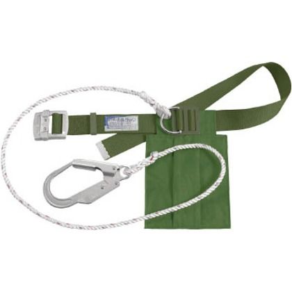 胴ベルト型軽量安全帯スライド式バックル緑