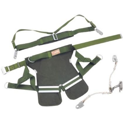 胴ベルト型安全帯傾斜面用緑 G CR-3S 1