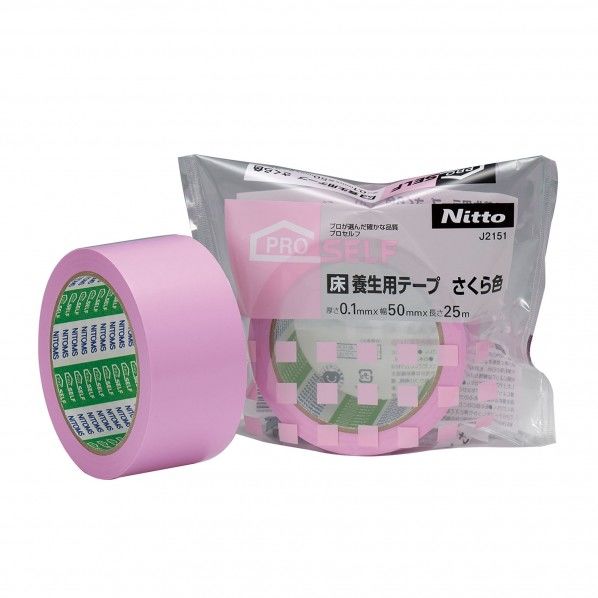 養生テープ さくら 約50mm巾×25m×厚さ:0.1mm CE-013-345-6 1個