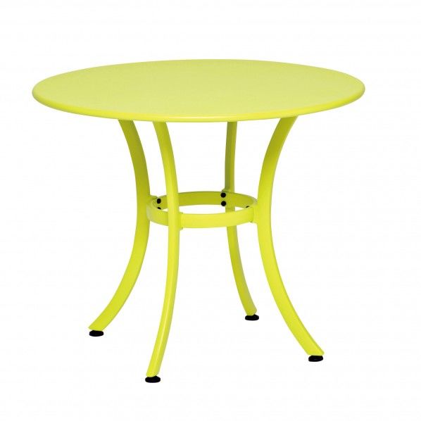 ガーデンテーブル 900 ライム φ900×730mm MZ-594-009-1 1台