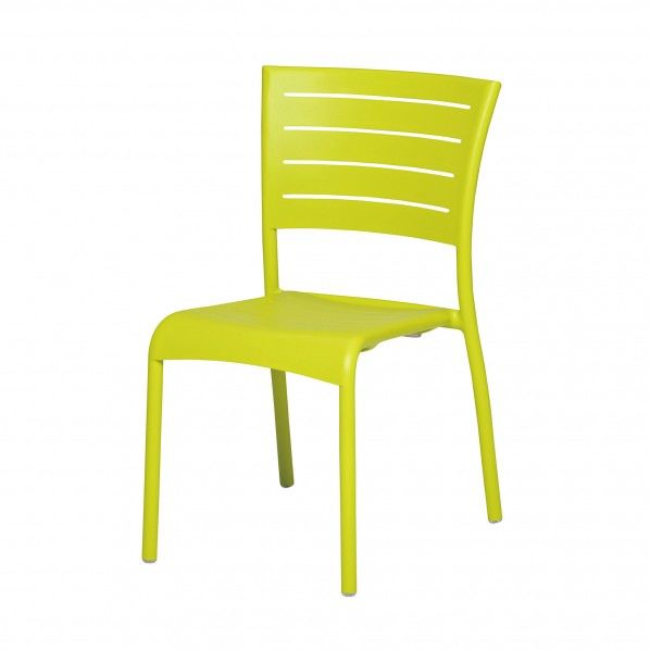 モナコサイドチェア ライム 500×560×H830(SH430)mm MZ-594-011-1 1台