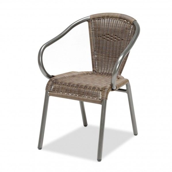 グラシアアームチェア PG ダークブラウン 約590×660×H810(SH450)mm MZ-598-200-4 1台