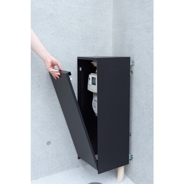 ガスメーターカバー BAKO(バコ) ブラック 245mm×245mm×700mm GMC70-BK 1台