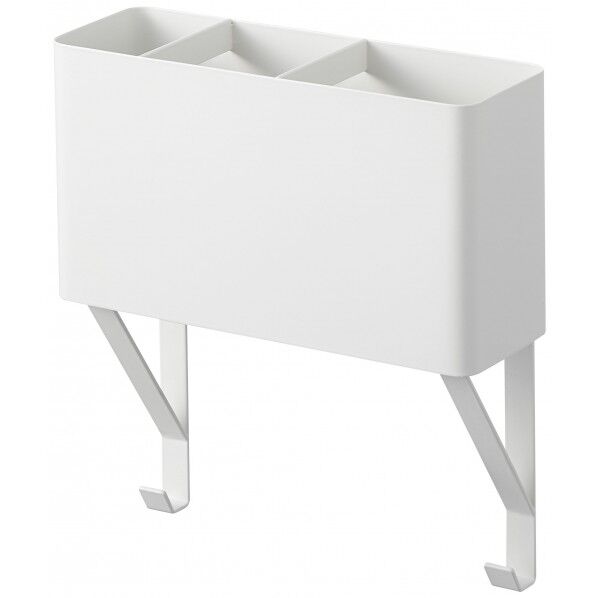 タオル掛け上ドライヤー&ヘアーアイロンホルダー タワー 700g ホワイト 4286