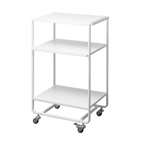 ハンドル付きキッチンカート3段 タワー ホワイト 4918 1個