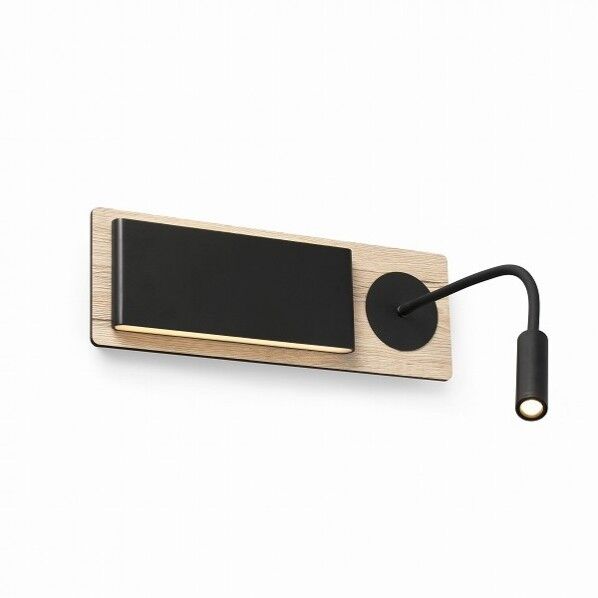 MOOD Black and wood wall lamp with reader ブラック・ウッド 370×130×440mm FA20062 1台