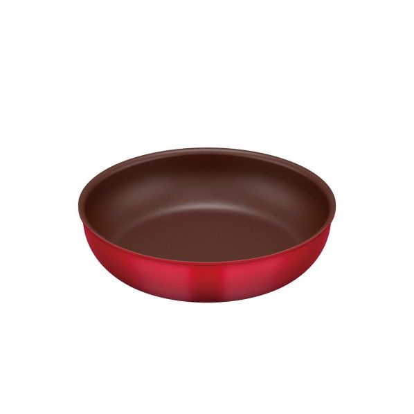 取っ手のとれるフライパン レッド 27.5×27.5×6.5cm KFA-026 R 1個