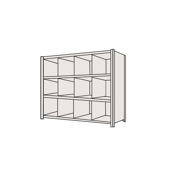 物品棚LK型 グレー 1800×300×1500mm LK9714 1台