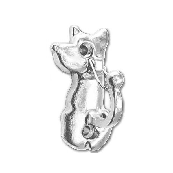 akkeフック(柴犬)中型ネジタイプ シルバー L77xW39xH38mm akke₋2SHI 1個