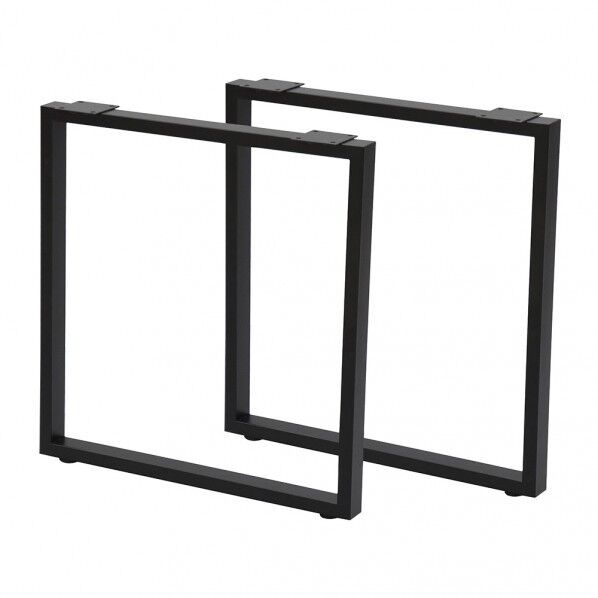 テーブルキッツ脚 口型脚ハイタイプ2本セット ブラック 幅63x奥行8.5x高さ67.2cm TBK-665ST BK 2脚