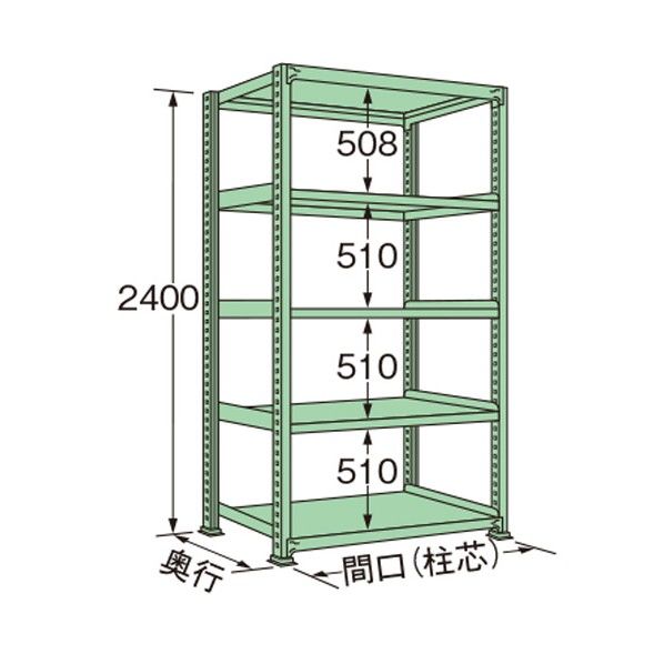 中量ラック グリーン 900×900×2400mm MG2409K05T 1点