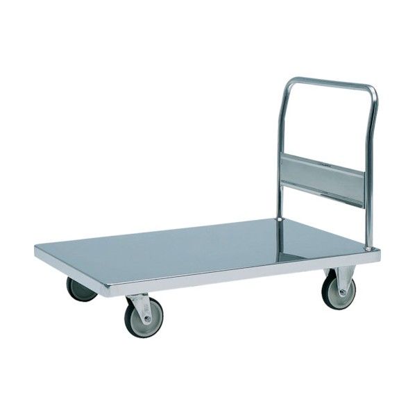 ステンレス製運搬車ニューウィング(固定ハンドルタイプ) キャスター金具:ステンレス(SUS304) NW-1275D 1点