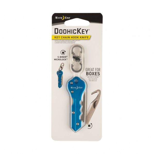 ドゥーヒッキー DOOHICKEY キーチェーンフックナイフ ブルー 69mm NI59014 1個