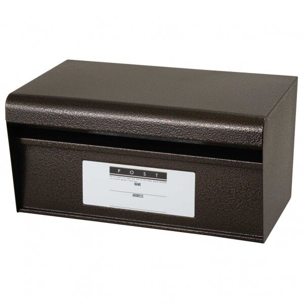 ブロックポスト(前入後出) エンボスブラウン 39cmX19.5cm SGE-83 1台