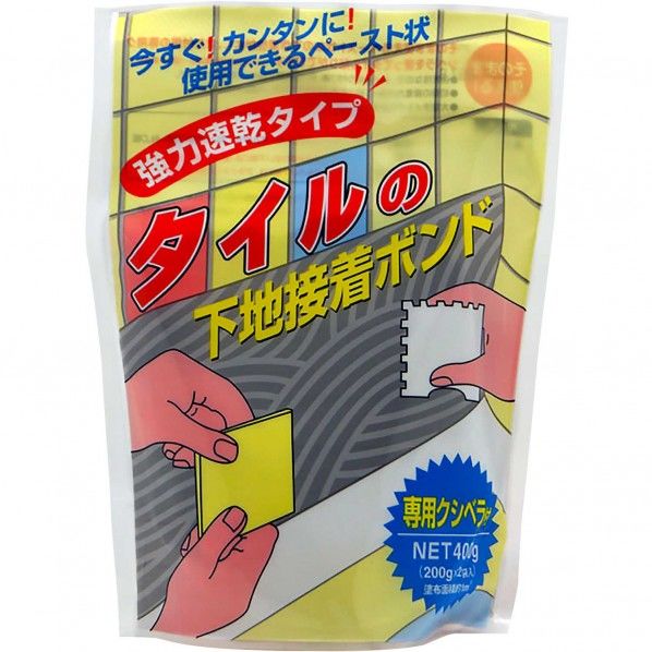 タイルの下地接着ボンド グレー 400g 3590490400 1点