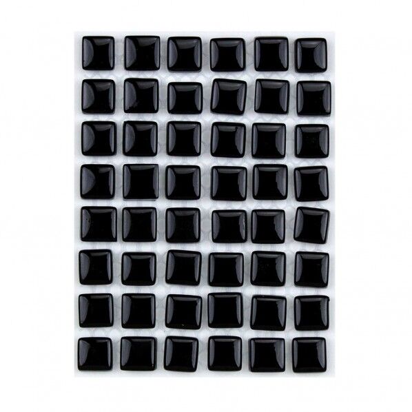 裏面ネット張りガラスモザイクタイル ブラック タイル全体横幅:95mm 縦幅70mm MKG-1071 1個