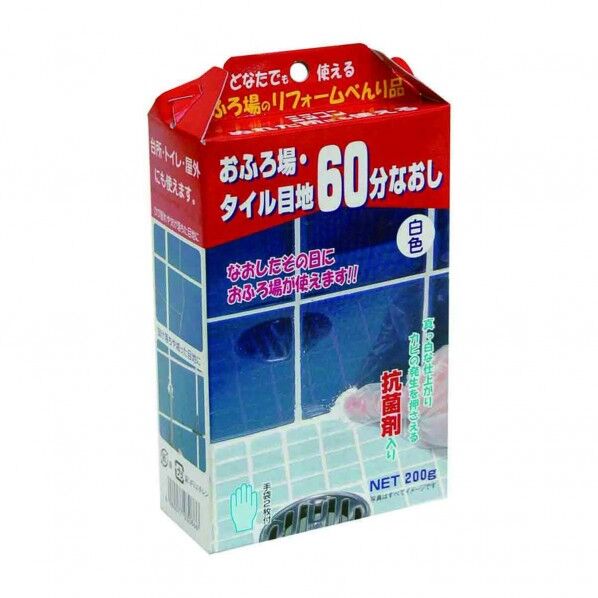 おふろ場・タイル目地60分なおし 白 高さ160mm×幅90mm×奥行40mm 200g MR-006 1点
