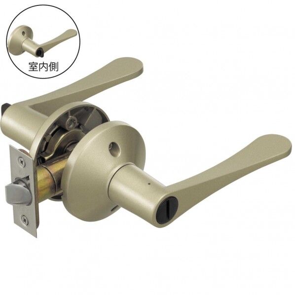 リフォーム用レバーハンドル錠 個室用(間仕切錠)