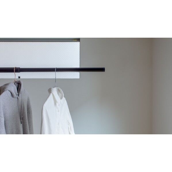 simple laundry bar SEN(セン) ブラック 1285~2300mm SUB23-BK 1本