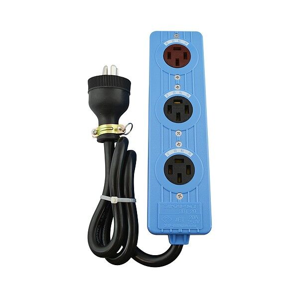 3相ベンリータップ接地3P20A250Vコンセント逆転1コ正転2コ