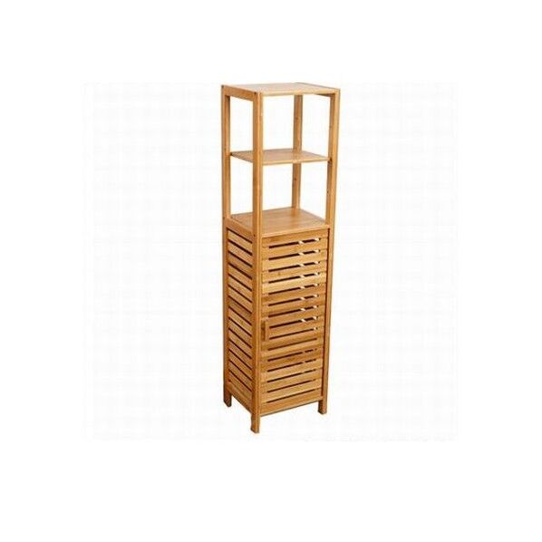 木製収納アジアンバンブー竹 扉付ラック(BMB-101) 300×260×1200mm 17157940-002 1点