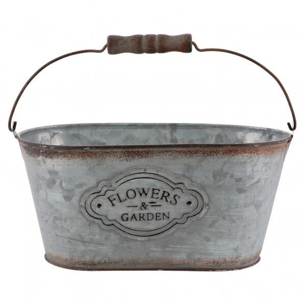 ボタニカルインテリア オーバルポット フラワーズ&ガーデン シンプル S 23×12.2×19cm NE-142 1個