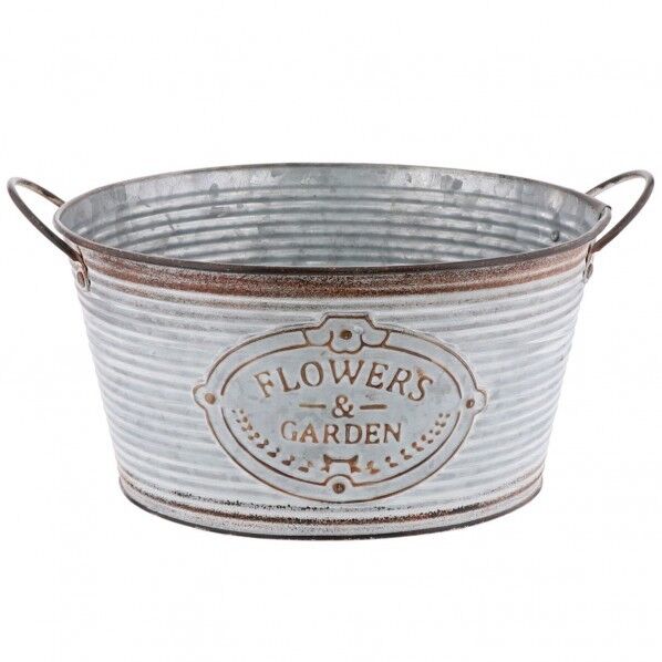 ボタニカルインテリア バスケット フラワーズ&ガーデン ライン S 浅型 27.5×23.5×13.5cm NE-125 1個